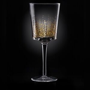 Fitz & Floyd Gold Luster White Wine Glasses Set of 4